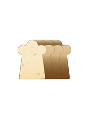A loaf of bread illustration. Bread in vector.