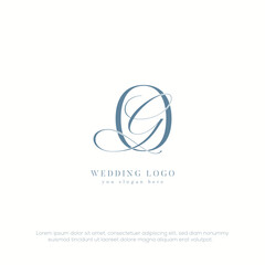 OG initial wedding monogram logo with template