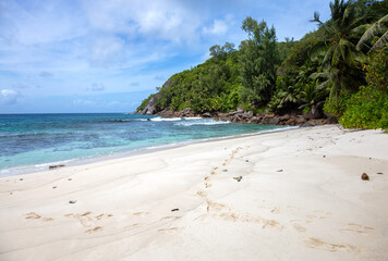 Anse Petite Marie-Louise Beach, Island Mahe, Republic of Seychelles.