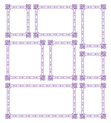 Photo frames isolated on white background. Picture Frame Vector Art - Set of square frames vector