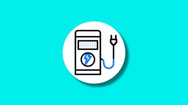 Animated charging station  icon