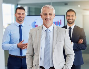 Investor relations team presenting to shareholders, corporate earnings report