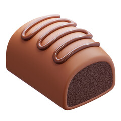 Chocolate Flavored Cake Slice