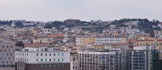 Naklejka premium Aerial View of Napoli building at Italy