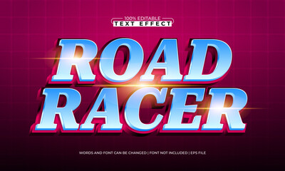 road racer editable speed text effect for racing title and poster