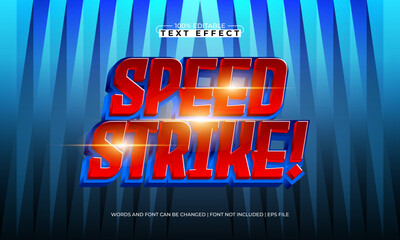 speed strike editable speed text effect for racing title and poster