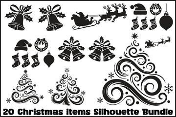 Christmas Silhouette Design Set