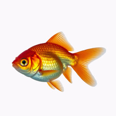 Fototapeta premium goldfish isolated on white background