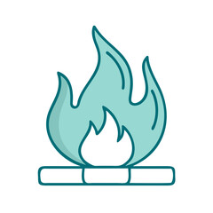 Flame or Gas Fire Icon for Web and Graphic Design