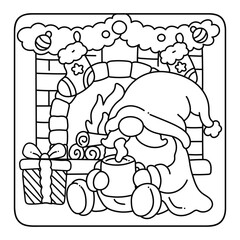 Bold and Easy Christmas Gnome Coloring Pages, Christmasgnome, cute candle with holly bold & easy cute christmas coloring page, Whimsical Gingerbread House Coloring Pages for Kids & Adults, 