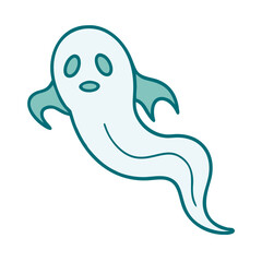 Long Tail Spirit Ghost Icon for Web and Graphic Design