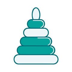 Stacking Rings Toy Icon for Web and Graphic Design