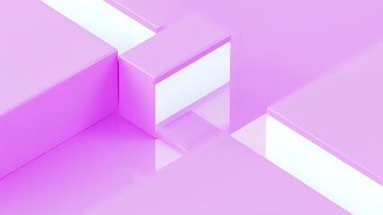 Fototapeta premium Abstract Geometric Forms in Pastel Pink