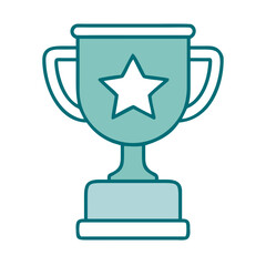 Trophy with Star Icon for Web and Graphic Design