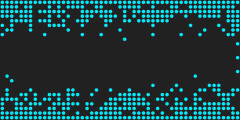 Dispersed digital mosaic with rectangular cube particles breaking apart into grainy texture creating an abstract background effect of fading pixel disintegration. Vector illustration