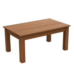 wooden table isolated on white