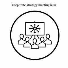Corporate strategy meeting icon