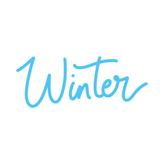 Illustration of an Lettering Winter