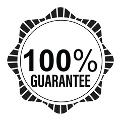 Black and white 100% Guarantee badge