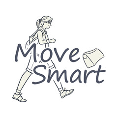 Think Quiet, Move Smart – Clean Motivational Design (Black & Grey)