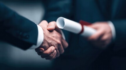 Artistic concept of collaboration and Appreciation intertwined with Practice, leading to an award and certificate for remarkable achievement, announced on stage