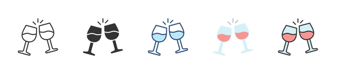 Toast Icon Set Multiple Style Collection