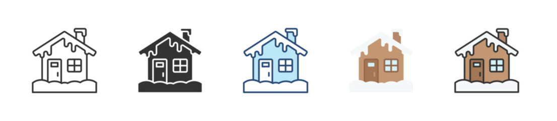 House Icon Set Multiple Style Collection