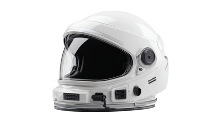 Fototapeta premium space helmet astronaut gear white background futuristic head protection outer space exploration technology equipment astronaut suit