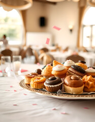 ​A Tray of Delicious Mini Desserts at a Wedding Reception