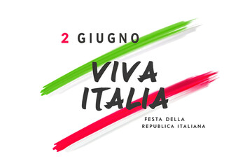 Vibrant italian flag colors representing national pride and celebration on june 2nd