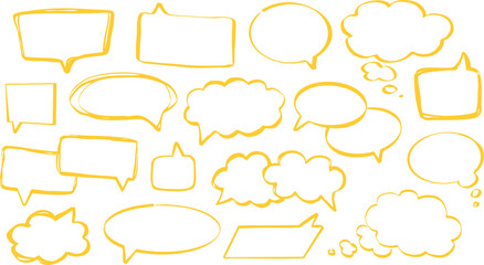 Fototapeta premium Set speech bubble marker of comic speech bubbles vector icons for communication and chat