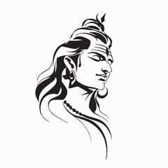 Shiva God Logo Design Religious Icon of Hindu Mythology