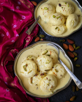 Yummy rasmalai for Diwali Holi Rangpanchami Raksha Bandhan Eid al Fitr Durga Puja Janmashtami spreading sweetness joy and festive happiness everywhere