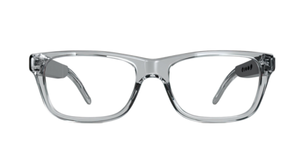 smart glasses modern wearable technology eyewear device with built in camera and sensors isolated on white background