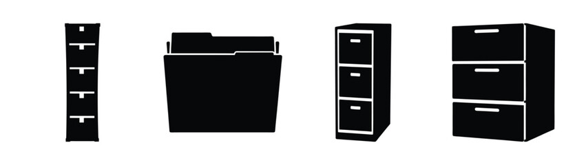 Collection of filing cabinets for office organization and document storage solutions