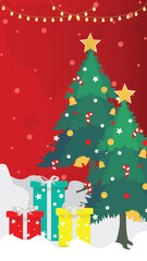 Christmas Anniversary Greeting Card Vertical Cover Christmas Celebration