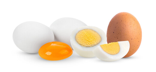 boiled egg isolated on transparent png ( image from camera)