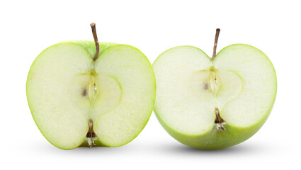 green apple on transparent png ((Image from camera)