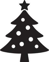 abstract christmas tree with star on white background