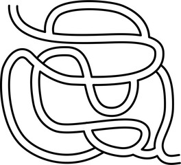 Maze Path for Kids Worksheet, Fun Abstract Maze Line Game, Abstract Doodle Maze Path Game