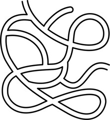 Maze Path for Kids Worksheet, Fun Abstract Maze Line Game, Abstract Doodle Maze Path Game