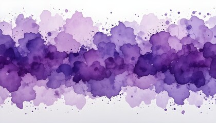 Abstract Purple Watercolor Stains Background on Textured Paper for Elegant Design Templates