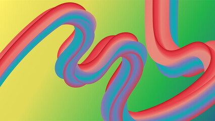 Abstract red background with dynamic shapes and smooth gradients. Green background.