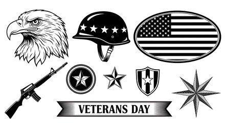 Veterans Day, Memorial Day, and American patriotism A U.S. flag, military tribute, and stars and stripes with patriotic background honoring soldiers and American heroes