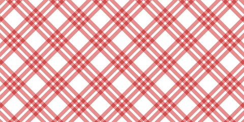 Autumn red gingham plaid pattern background. Seamless tartan design with warm pastel red lines on white backdrop, perfect for cozy fall fabric, wallpaper, or digital design.