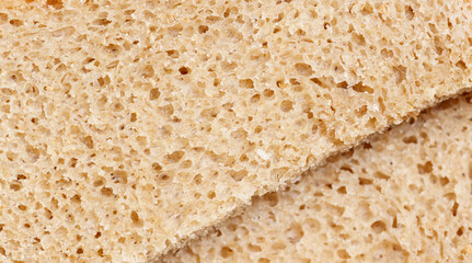 A slice of bread with holes in it