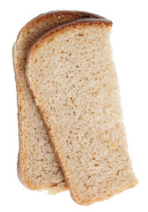 Two slices of bread are on top of each other