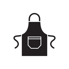 Chef waist apron icon silhouette vector flat illustration design