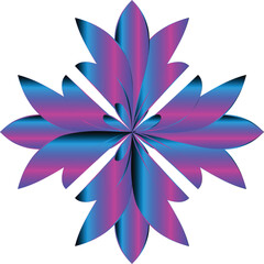 Vibrant abstract floral design with gradient colors