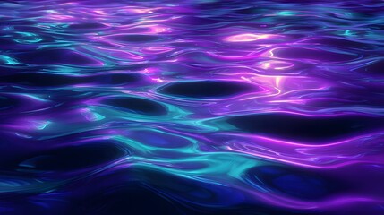 Glowing magenta and cyan liquid surface ripples into the distance